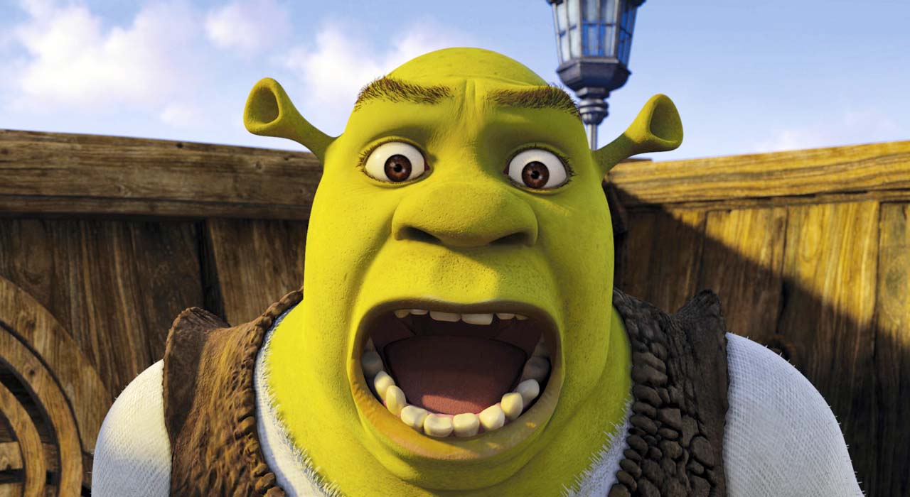 Shrek looking like shocked Walter White